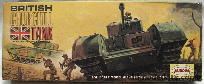 Aurora 1/48 British Churchill Tank, 315-150 plastic model kit
